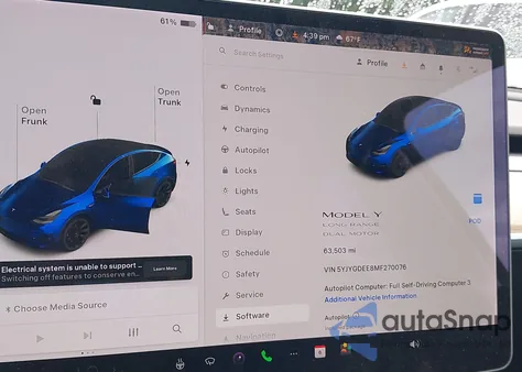 2021 Tesla Model Y Long Range Dual Motor All-Wheel Drive из США, поврежденный, VIN 5YJYGDEE8MF270076